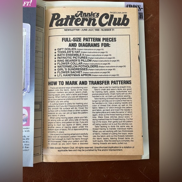 ANNIES PATTERN CLUB July 1998 Machine Knit Cross-Stitch Smocking Crochet Sewing - Picture 12 of 16